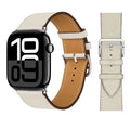 Ersättningsarmband i läder för Apple Watch för dam och herr vitt