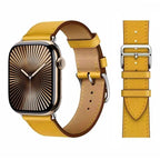 Ersättningsarmband i läder för Apple Watch för dam och herr gult