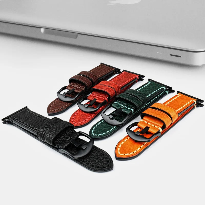 Ersättningsarmband för Apple Watch i åldrat läder 