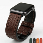 Ersättningsarmband för Apple Watch i åldrat brunt läder