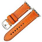 Ersättningsarmband för Apple Watch i åldrat orange läder