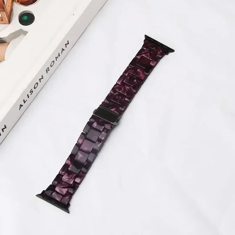 Udskiftningsrem til Apple Watch i lilla resin 