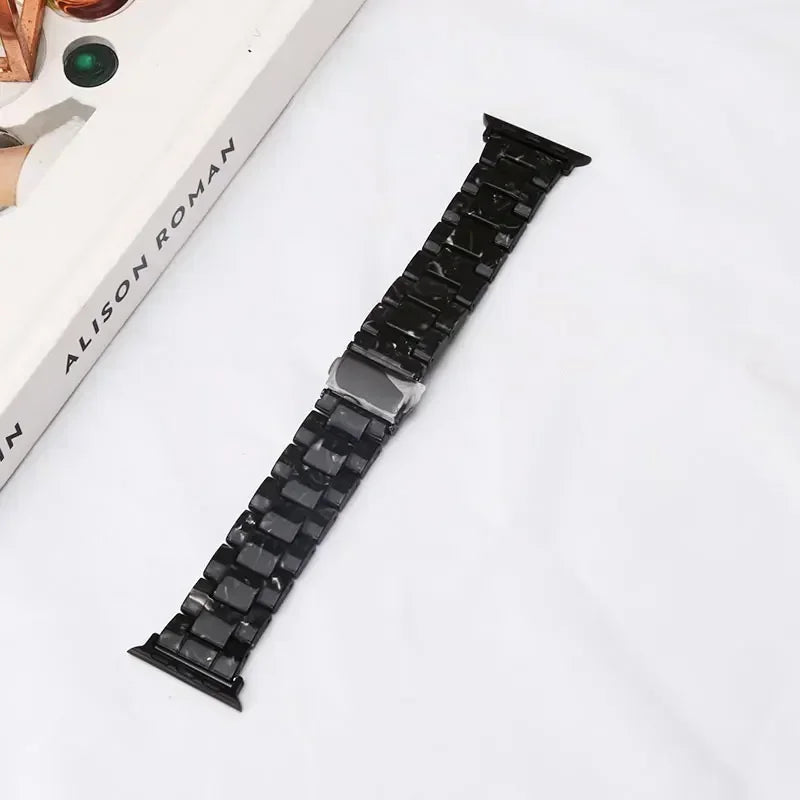 Udskiftningsrem til Apple Watch i sort resin