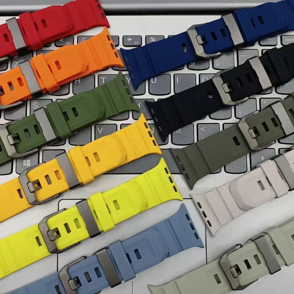 Udskiftningsrem til Apple Watch i tyk silikone
