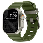 Udskiftningsrem til Apple Watch i tyk grøn silikone