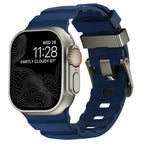 Udskiftningsrem til Apple Watch i tyk blå silikone
