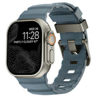 Udskiftningsrem til Apple Watch i tyk blå silikone