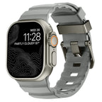 Udskiftningsrem til Apple Watch i tyk grå silikone