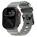 Udskiftningsrem til Apple Watch i tyk grå silikone