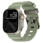 Udskiftningsrem til Apple Watch i tyk grøn silikone