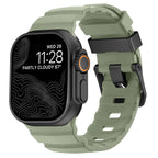 Udskiftningsrem til Apple Watch i tyk grøn silikone