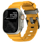 Udskiftningsrem til Apple Watch i tyk gul silikone