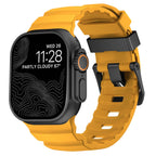 Udskiftningsrem til Apple Watch i tyk gul silikone