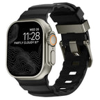 Udskiftningsrem til Apple Watch i tyk sort silikone