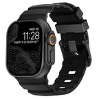 Udskiftningsrem til Apple Watch i tyk sort silikone