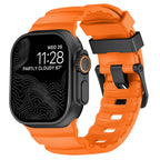Udskiftningsrem til Apple Watch i tyk orange silikone
