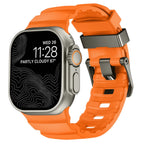 Udskiftningsrem til Apple Watch i tyk orange silikone