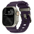 Udskiftningsrem til Apple Watch i tyk lilla silikone