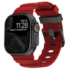 Udskiftningsrem til Apple Watch i tyk rød silikone