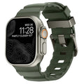 Udskiftningsrem til Apple Watch i tyk grøn silikone