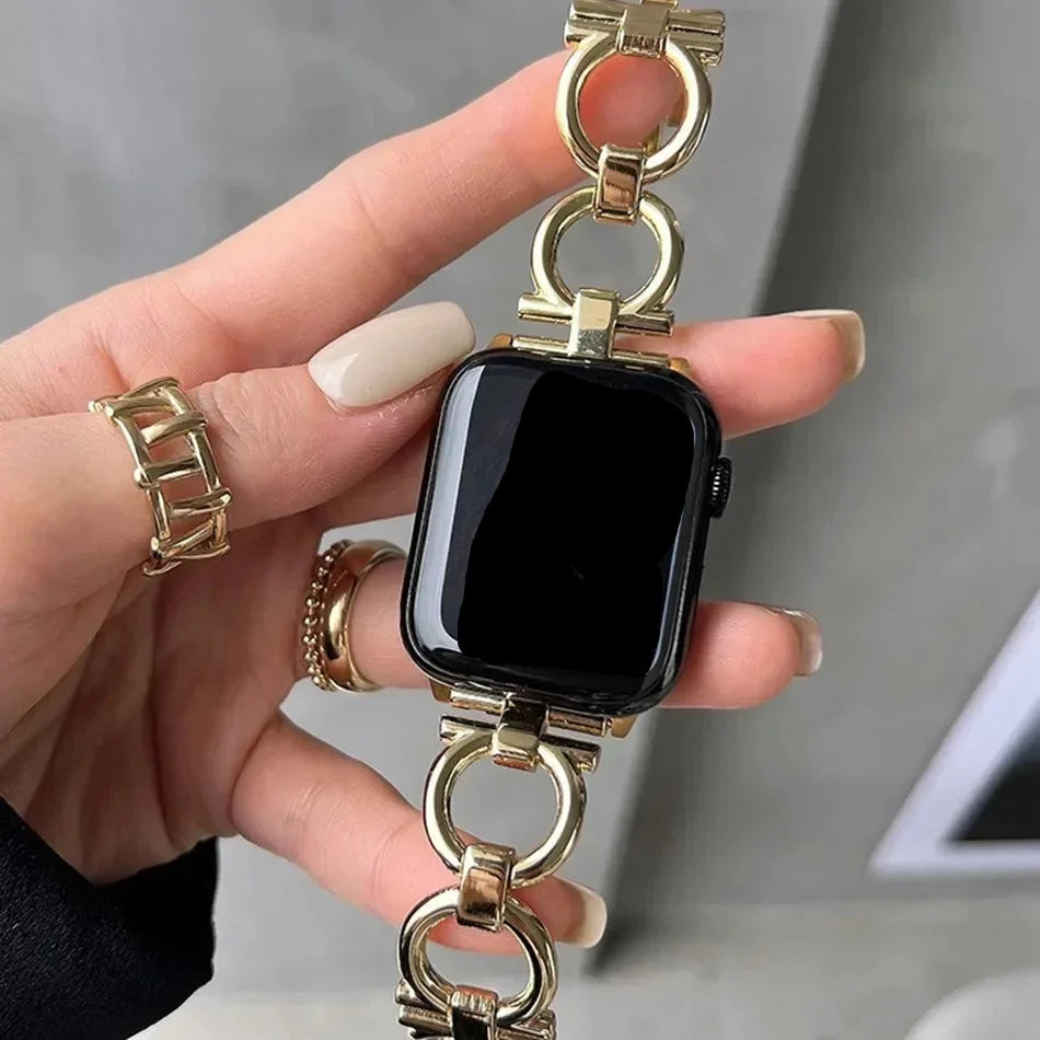 Udskiftningsrem til Apple Watch til kvinder  guld