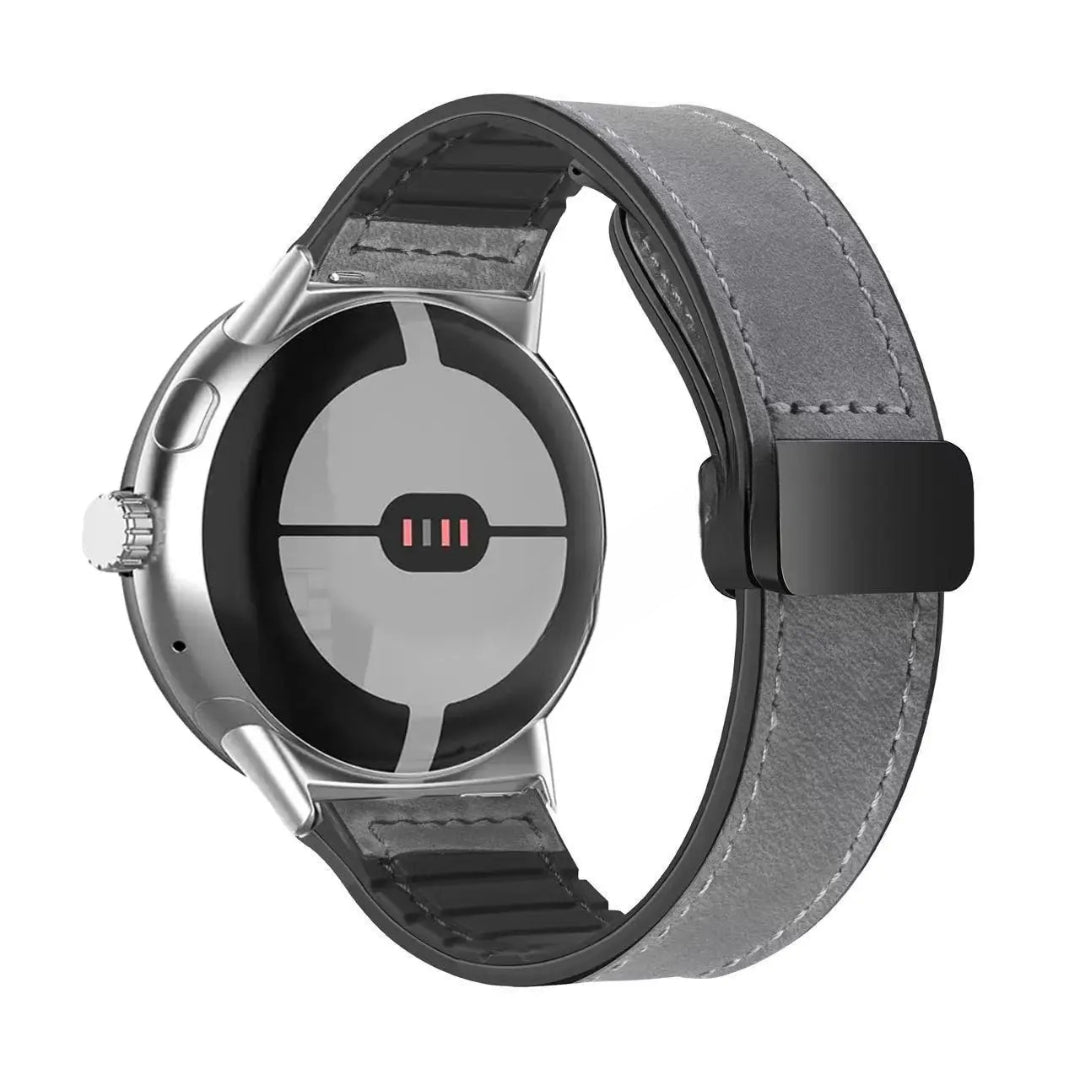 Erstatningsrem i grått skinn for Google Pixel Watch