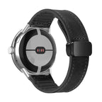Erstatningsrem i svart skinn for Google Pixel Watch