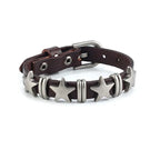 Náramek ve vintage stylu s hnědými hvězdami