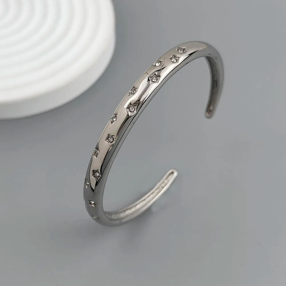 Bracelet Elégant avec Etoiles Astres argent