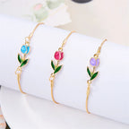 Elegant armbånd Rød Tulipan Blomst