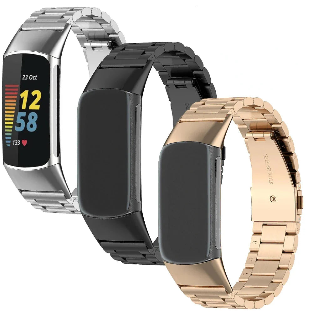 Urrem i stål til Fitbit Charge 5, Charge 6 ur