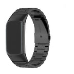 Urrem i stål til Fitbit Charge 5, Charge 6 ur i sort