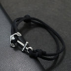 Ankararmband i svart rep