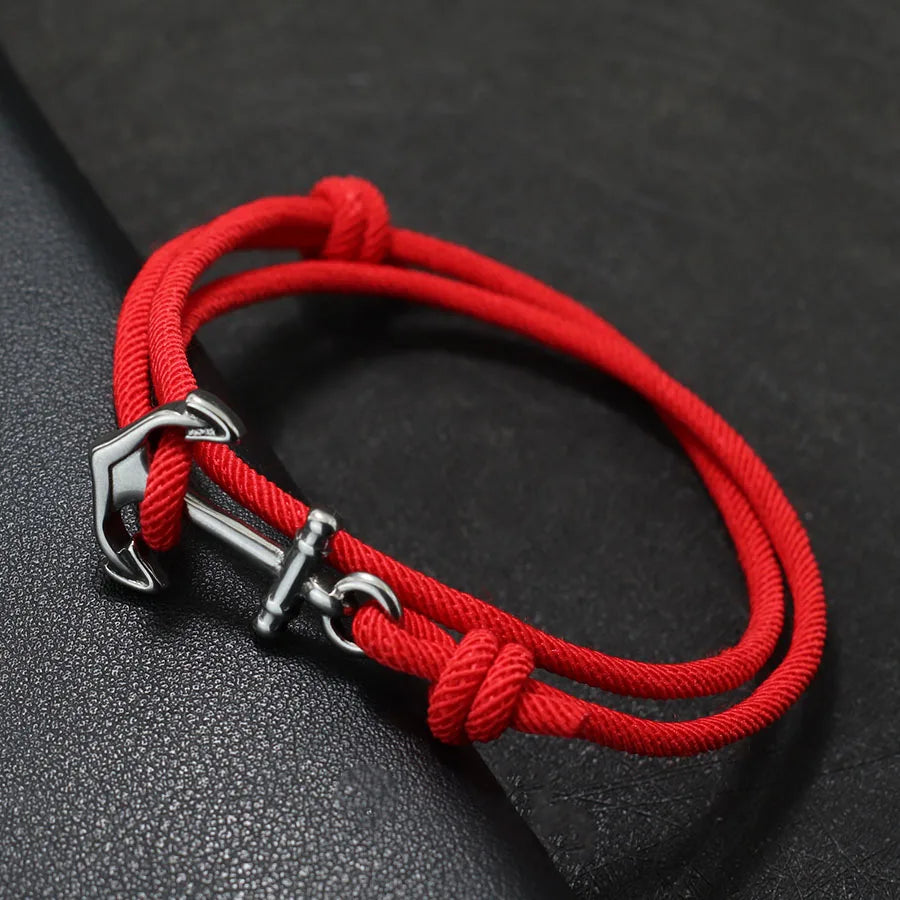 Ankararmband i rött rep