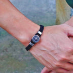 Náramek z lana s kompasem růžice větrů