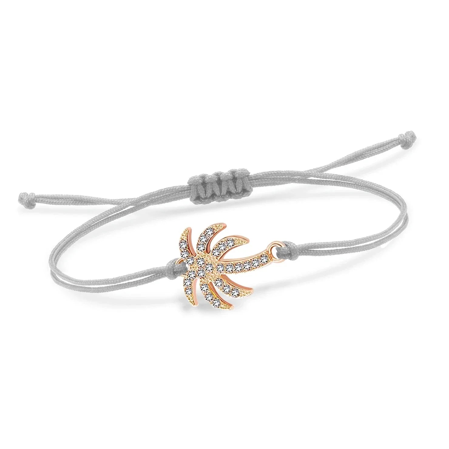 Armbånd i palmesnor med strass 