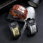 Sort Læderarmbånd med Ørn, Brun