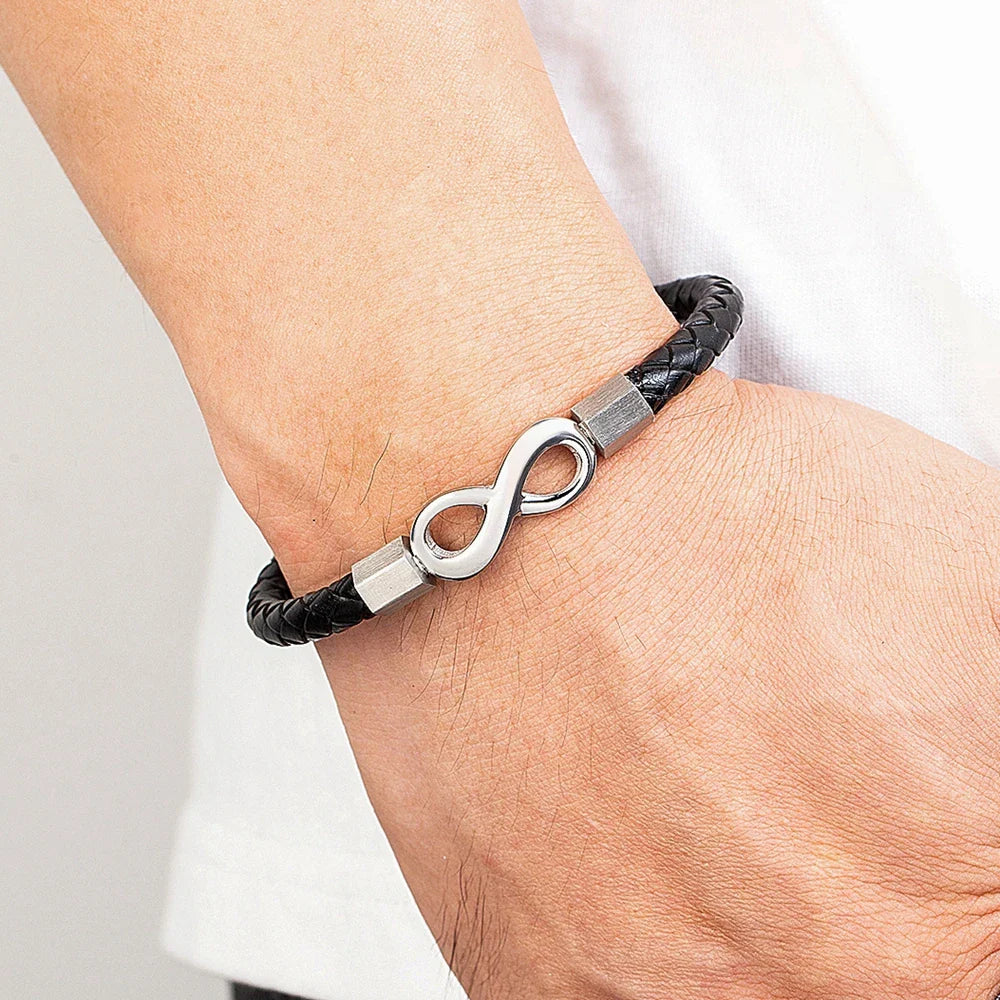 Bracelet en Cuir Homme Infini Moderne