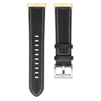 Læderarmbånd til Fitbit Versa 3, Versa 4, Sense 1 og Sense 2 ur sort