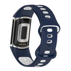 Bracelet en silicone pour montre Fitbit Charge 5, Charge 6 bleu