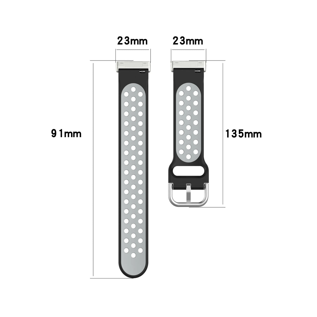 Silikoneurrem til Fitbit Versa 3, Versa 4, Sense 1 og Sense 2 ur 