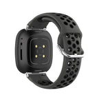 Silikoneurrem til Fitbit Versa 3, Versa 4, Sense 1 og Sense 2 ur i sort