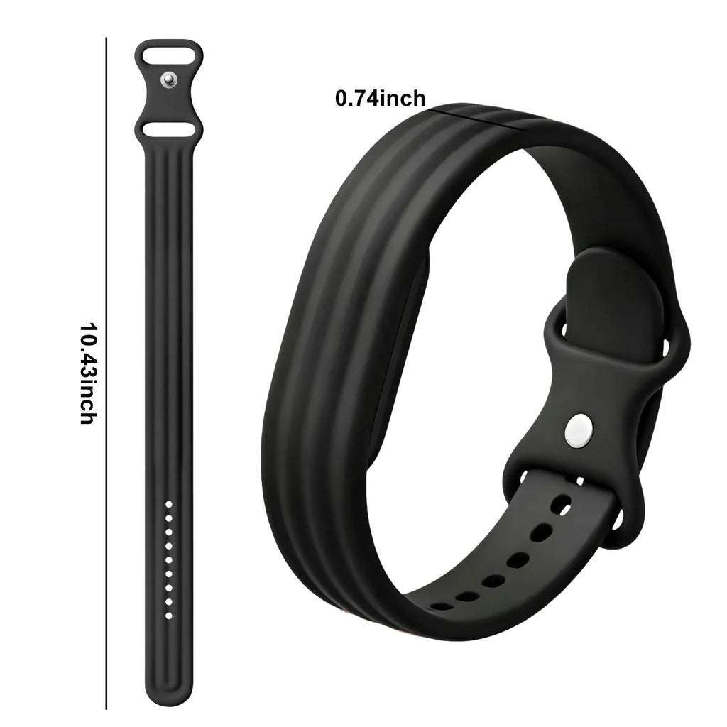 Svart silikonarmband för Google Fitbit Air-klocka