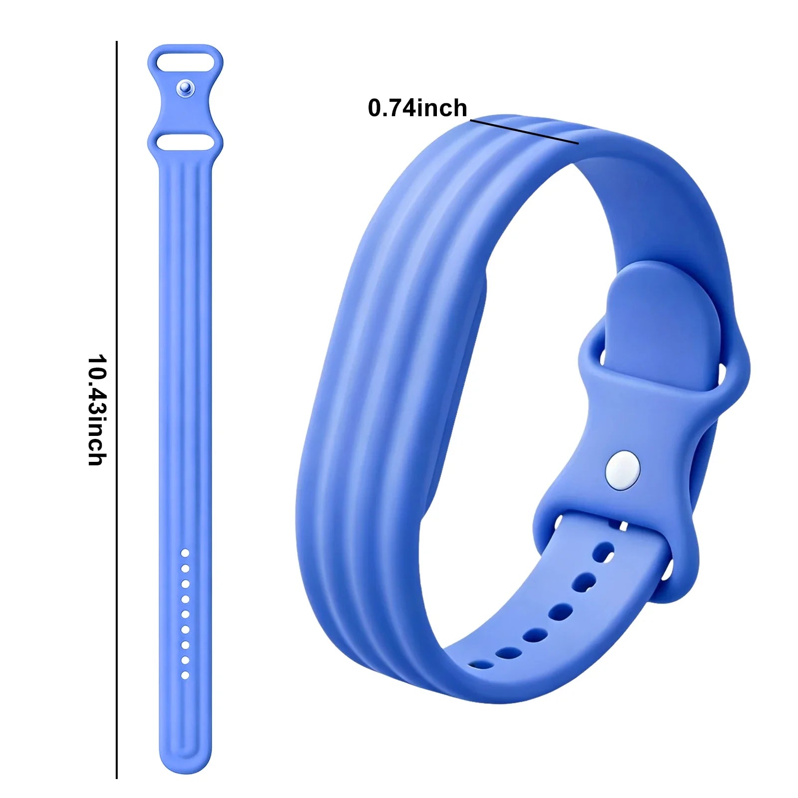Blått silikonarmband för Google Fitbit Air-klocka