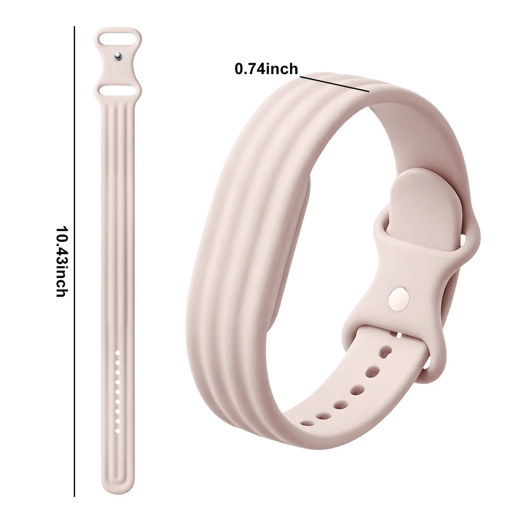 Rosa silikonarmband för Google Fitbit Air-klocka