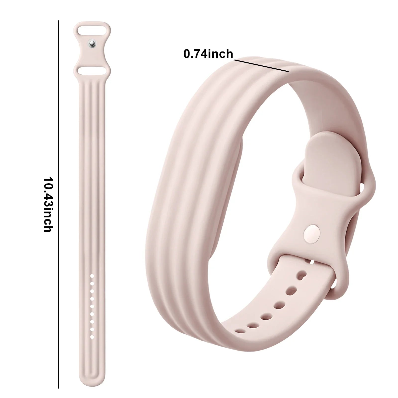 Rosa silikonarmband för Google Fitbit Air-klocka