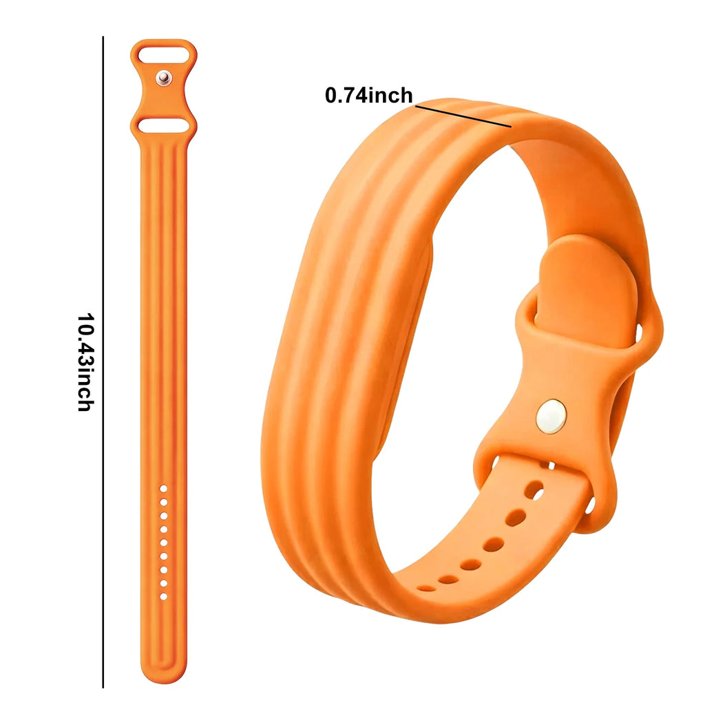 Orange silikonarmband för Google Fitbit Air-klocka