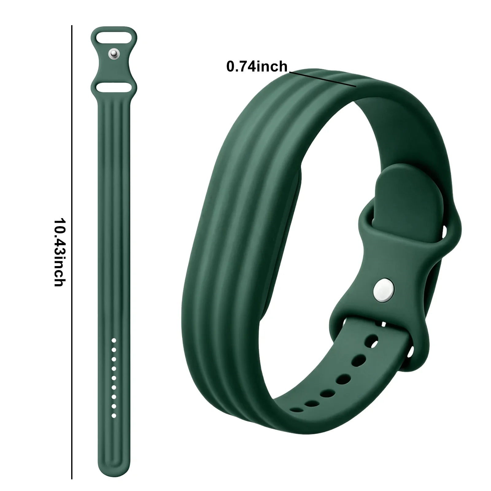 Grönt silikonarmband för Google Fitbit Air-klocka