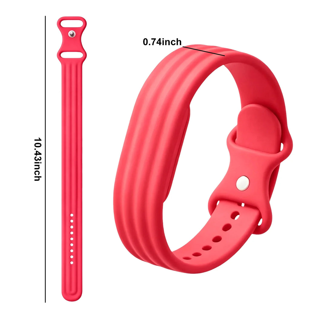 Fuchsiafärgat silikonarmband för Google Fitbit Air-klocka