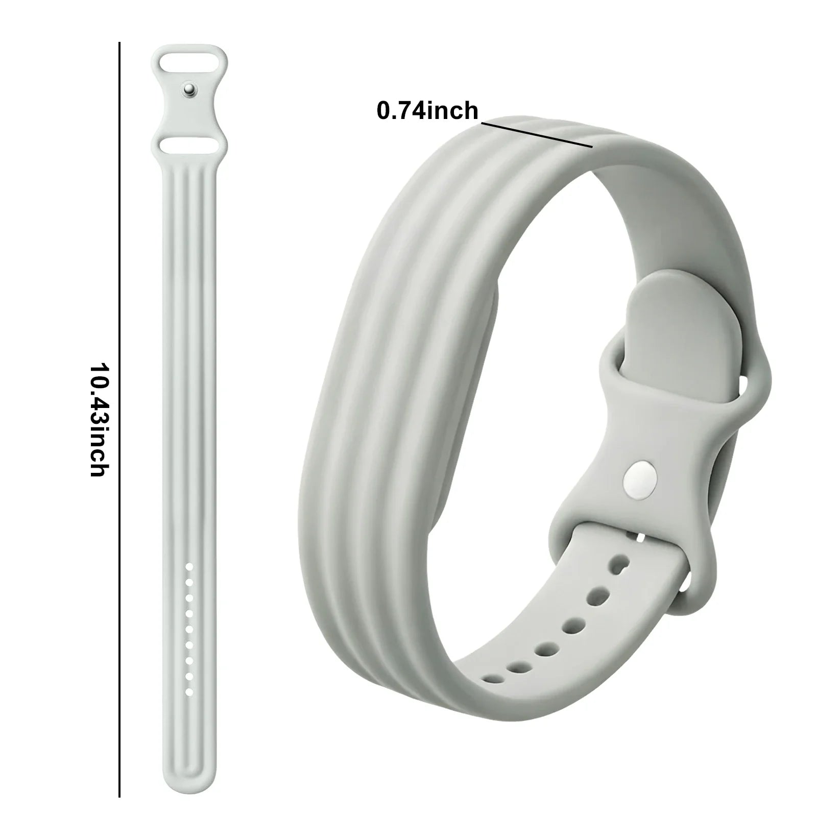 Vitt silikonarmband för Google Fitbit Air-klocka